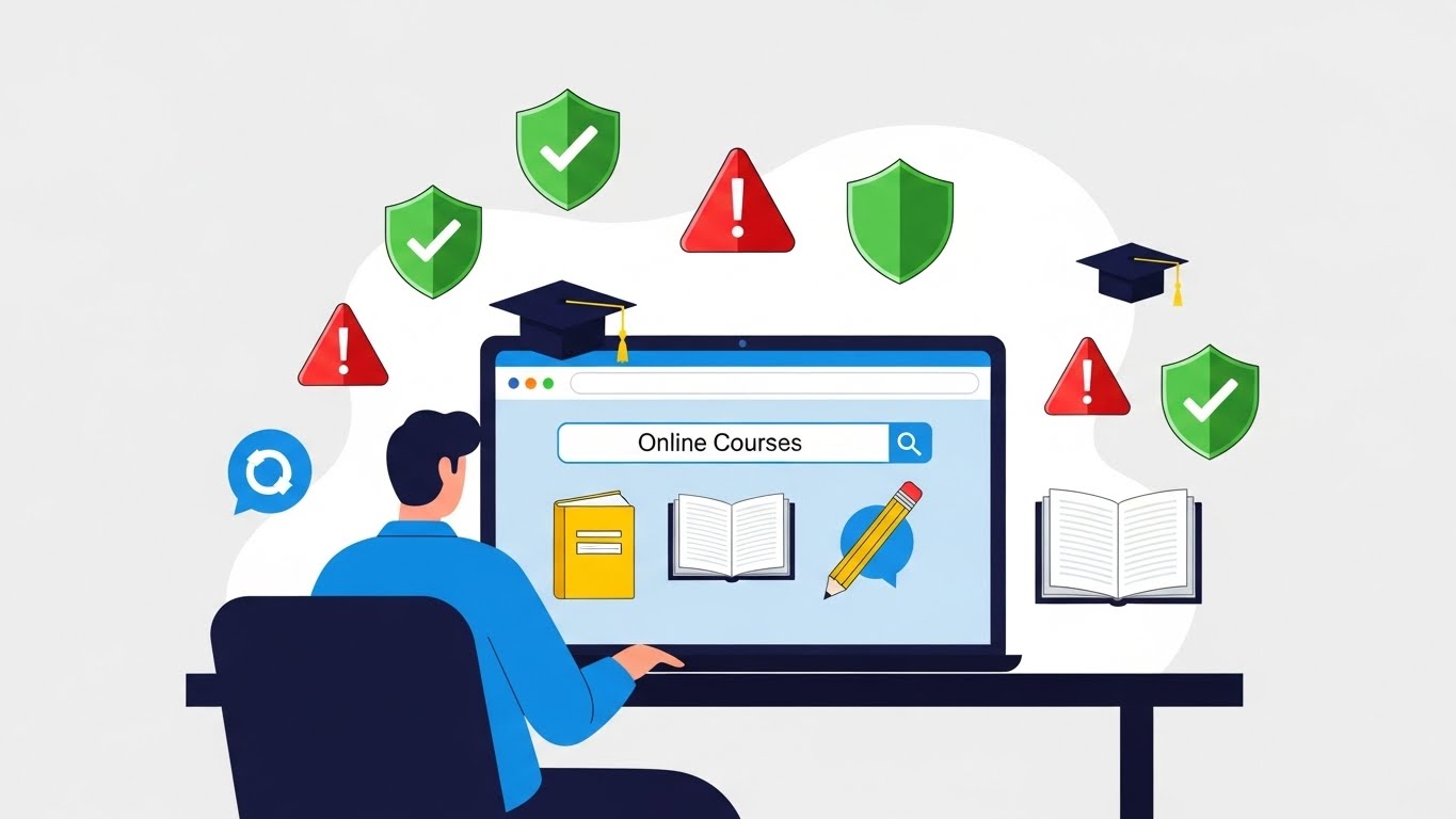 how to find legit online courses and avoid scams