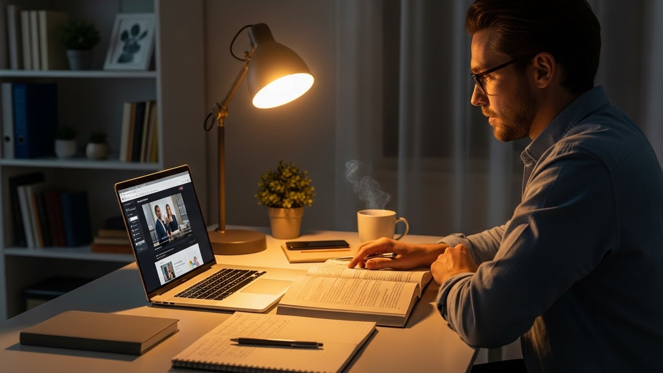 how to study online while working full-time